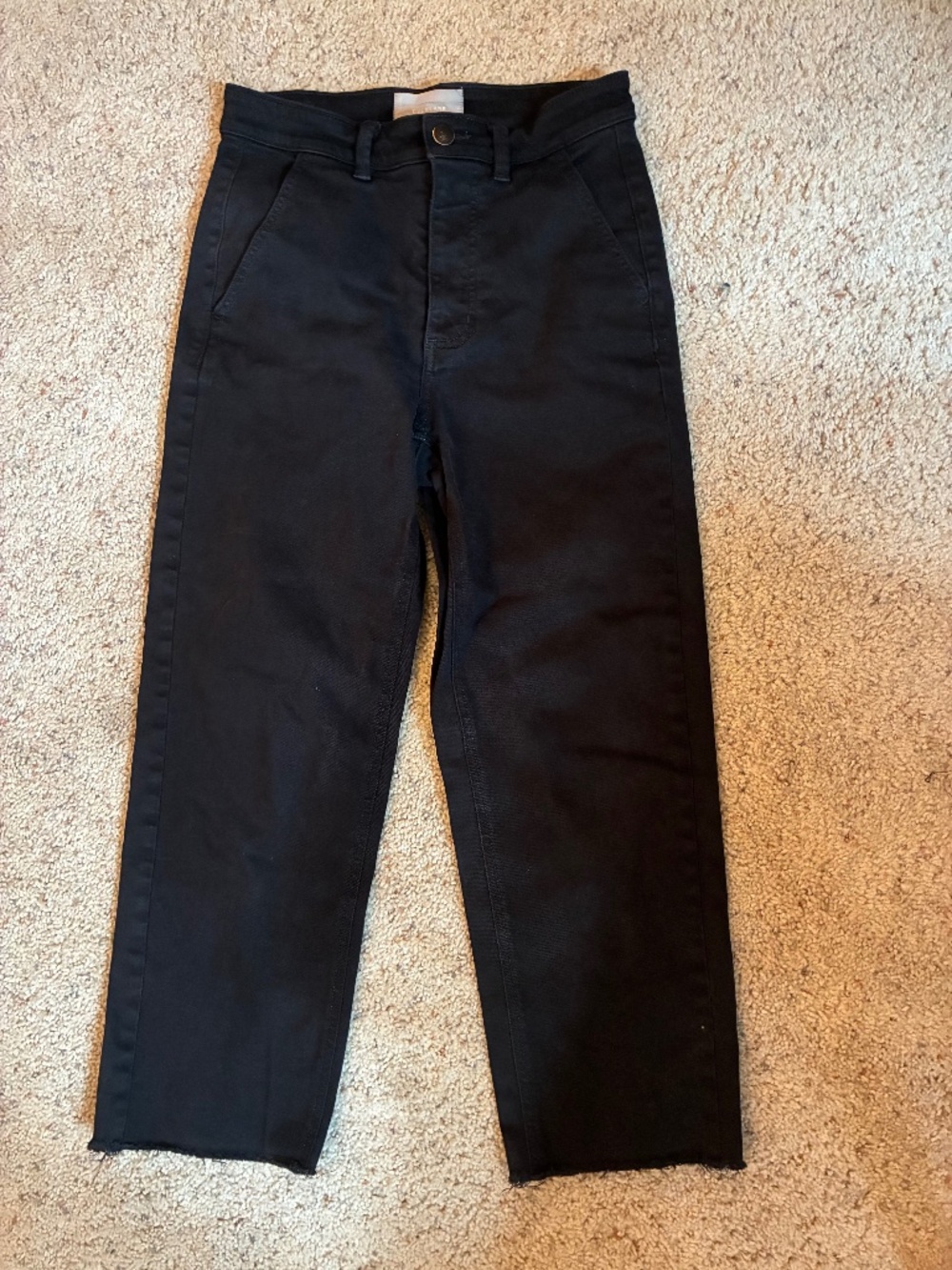 Everlane straight leg cropped black jeans